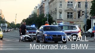 MOTORRAD vs BMW  Unfall  WIEN [upl. by Ahsirt217]