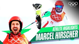 2x🥇amp🥈 in Three Different Disciplines for Marcel Hirscher at the Olympics⛷ [upl. by Yadahs]