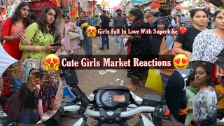 Cute Girl Falling In Love With Superbike amp College Reaction benelli superbikes [upl. by Tongue62]