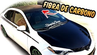 Como Instalar Vinil Fibra de Carbono 4D en el Techo 2014 Corolla [upl. by Carthy947]