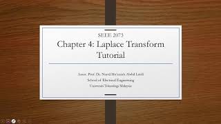 Tutorial Ch 4 Laplace Transform Properties [upl. by Annohsal855]