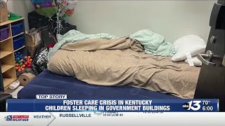 Foster care crisis in Kentucky with reports of children sleeping in government buildings [upl. by Mateya]