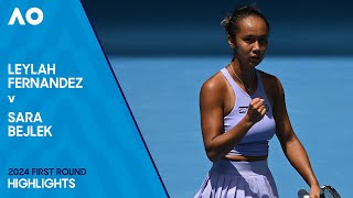 Leylah Fernandez v Sara Bejlek Highlights  Australian Open 2024 First Round [upl. by Marshal126]