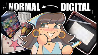 DIGITAL ARTIST TRIES TRADITIONAL ART Ohuhu sketchbook draw with me QampA [upl. by Ailero]