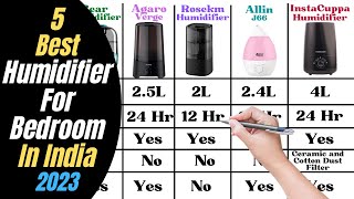 Top 5 Best Humidifier For Bedroom in India 2023  Best Humidifier For Baby in India 2023 [upl. by Piefer226]