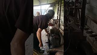 Start mesin diesel Dongfeng 24 pk secara estafet setelah di service ringan dieseldompeng mekanik [upl. by Carthy138]