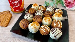 Biscoff Truffles  Easy No Bake Dessert Bites  Only Few Ingredients [upl. by Iznek]