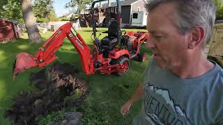 Was this stump to big Kubota sub compact Tractor [upl. by Maryjo]