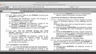 Legal Screen Cast  0001 Form Interrogatory 151 [upl. by Beaufert795]