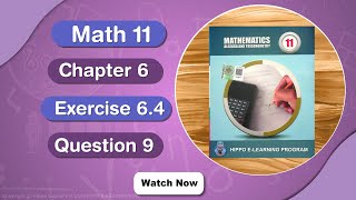 Math 11  Chapter 6  Sequences and Series  FSc ICS  Exercise 64 Question 9  Hindi  Urdu [upl. by Ocer]