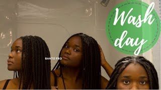 Comment je lave mes tresses mèches sans causer du frizz  Bantu Fro [upl. by Ebner]