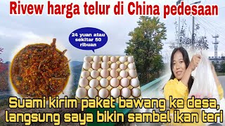 SUAMI CHINA KIRIM PAKET BAWANG MERAH KE DESA‼️SAYA BIKIN SAMBEL IKAN TERIRIVEW HARGA TELUR DI CHINA [upl. by Notsniw37]