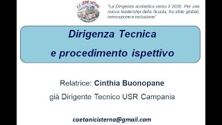 Dirigenza tecnica e procedimento ispettivo [upl. by Radcliffe281]