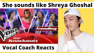 Naveesha Sooriyaarachchi Prathihari The Voice Sri Lanka Reaction Shreya Ghoshal of Sri Lanka [upl. by Clementia899]