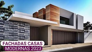 FACHADAS DE CASAS MODERNAS e LUXUOSAS 2023 [upl. by Knoll]