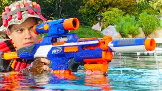 Nerf War Million Subscribers Battle 4 [upl. by Hcir551]