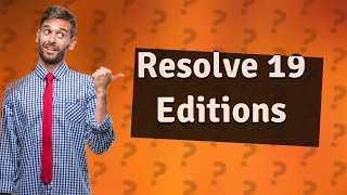 Is DaVinci Resolve 19 free or paid [upl. by Neuburger]