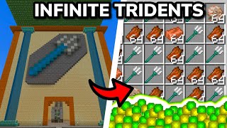 MAKING A TRIDENT FACTORY in Minecraft Bedrock Survival Ep 30 [upl. by Justina196]