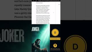 Joker 2 COMPLETELY LOST the AUDIENCE  Lowest Cinemascore EVER joker2 cinemascore [upl. by Damien295]