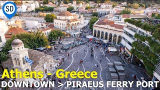 From Monastiraki to Piraeus Ferry Port by Train in Athens Greece [upl. by Greeson]