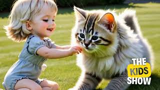 Baby and the Friendly Cat  The Kids Show  Poems and Rhyming World of Kids [upl. by Aitercal737]