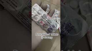 Paracetamol tablets ip 500mg pcm paracetamol paracetamoltablet fever dard [upl. by Gunzburg]