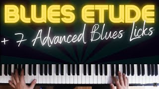 Blues Improvisation Etude │ Blues Piano Lesson 8 [upl. by Nnaesor]