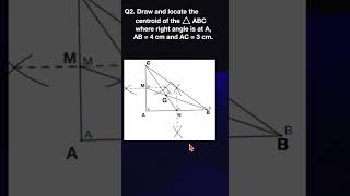 9th Math Solutions EXERCISE 45 Q2  GEOMETRY CONSTRUCTIONS CENTROID Tamil Nadu State Board [upl. by Yelra]