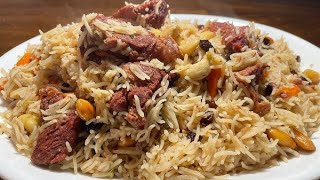 Kabuli Afghani Pulao Recipe  Traditional Afghan Rice Dish [upl. by Vernon928]