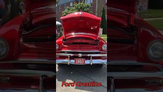 Cruise In Style Red 1953 Ford Crestline Convertible Sunliner carshow shorts cars [upl. by Rafa]