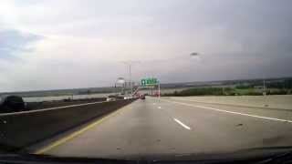 Driving Across The Talmadge Memorial Bridge from Savannah GA to South Carolina [upl. by Siuol]