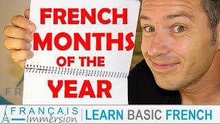 French MONTHS OF THE YEAR  Les Mois de lAnnée  FUN Learn French with Funny French Lessons [upl. by Fuld]