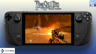 TIMESPLITTERS FUTURE PERFECT  STEAM OS  PCSX2  STEAMDECK GAMEPLAY amp SETTINGS [upl. by Nnylyaj]