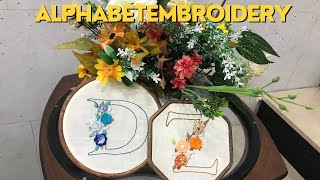 Alphabet Embroidery  How to Embroidery Letters Embroidery for beginners Patterns [upl. by Lorn769]