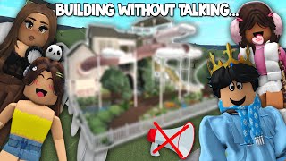 BLOXBURG YOUTUBERS BUILD TOGETHER WITHOUT TALKING [upl. by Pressey720]