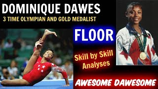 DOMINIQUE DAWES awesome dawesome 3X Olympian and gold medalist FLOOR SKILLS ANALYZED By Olympian [upl. by Nutsud]