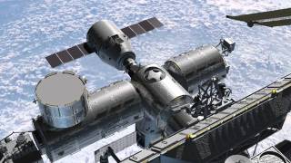 SpaceX Next  Crew Transport to ISS simulation [upl. by Simmonds]