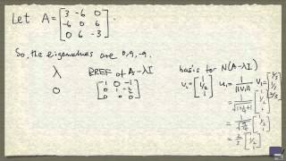 Week 10  Orthogonal diagonalization example [upl. by Shelba]