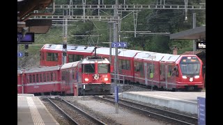 Rhätische Bahn  Albula Güter und Personenverkehr 2022 [upl. by Devinna]