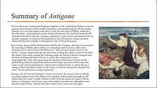 Sophocles and Antigone [upl. by Ahcatan]