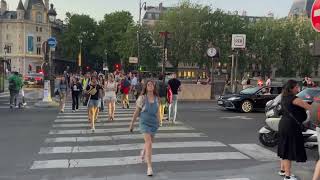 Nightlife in Paris Restaurants and Cafes Walking Tour 2024 [upl. by Talmud]