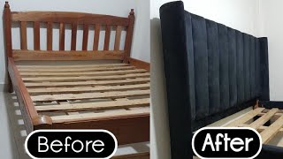 DIY Channel Headboard Transformation All things with us [upl. by Brier]