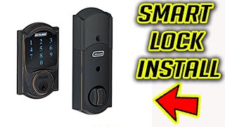 How To Install SCHLAGE Connect Camelot Touchscreen Deadbolt Smart Lock w Alarm Touchscreen Deadbolt [upl. by Eca549]