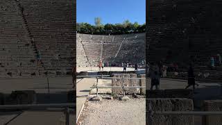 A View from the Top of the Ancient Theatre of Epidaurus in Greece [upl. by Ennelram]