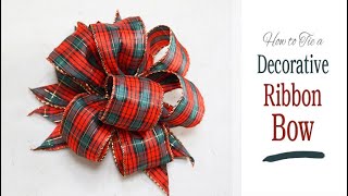 How to Make a BOW from Wired Ribbon  Easy DIY Gift Bows  Christmas Decor [upl. by Ainollopa143]