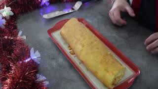 Recette de Noël🎄🎄🎄Une bûche crème pâtissière à la mangue [upl. by Notlih]