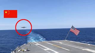 A Chinese Fighter Jet TRIES to Land on a US Aircraft Carrier Then THIS Happened [upl. by Eromle]