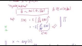 Asymptotic distribution of the maximum likelihood estimatormle  finding Fisher information [upl. by Trebloc]