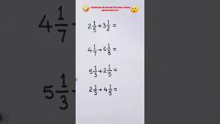 Addition of mixed fraction when numerator  GG BHARAT  shorts maths ggbharat addition fraction [upl. by Enreval]