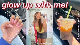 GLOW UP WITH ME thrift haul new hair nails etc [upl. by Ylro308]